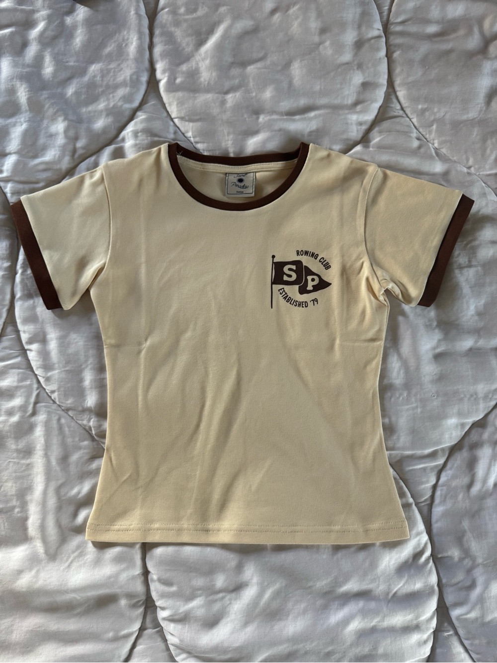 Saint Paradiso Rowing Club Cream Ringer Tee